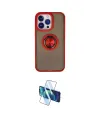 ieg™ iPhone 15 Pro Kılıf Yörünge Çizgi - Siyah 3D Antistatik Cam Ekran Koruyucu