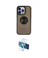 ieg™ iPhone 15 Pro Kılıf Yörünge Çizgi - Siyah 3D Antistatik Seramik Nano Ekran Koruyucu