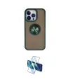 ieg™ iPhone 15 Pro Kılıf Yörünge Çizgi - Siyah 3D Antistatik Seramik Nano Ekran Koruyucu