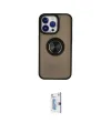 ieg™ iPhone 15 Pro Kılıf Yörünge Çizgi - Siyah Bilvis 0.18mm Plus Cam Ekran Koruyucu