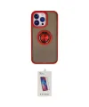 ieg™ iPhone 15 Pro Kılıf Yörünge Çizgi - Siyah Joko 5D Cam