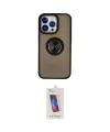 ieg™ iPhone 15 Pro Kılıf Yörünge Çizgi - Siyah Joko 5D Cam