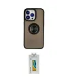 ieg™ iPhone 15 Pro Kılıf Yörünge Çizgi - Siyah Polymer Nano Ekran Koruyucu