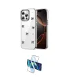 ieg™ iPhone 15 Pro Kılıf Yörünge Form - Siyah 3D Antistatik Cam Ekran Koruyucu