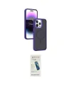 ieg™ iPhone 15 Pro Kılıf Yörünge Klasik - Şeffaf Pasifik Cam Ekran Koruyucu