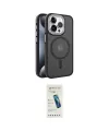 ieg™ iPhone 15 Pro Kılıf Yörünge Klasik - Şeffaf Pasifik Cam Ekran Koruyucu