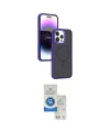ieg™ iPhone 15 Pro Kılıf Yörünge Klasik - Şeffaf Royal Nano Ekran Koruyucu