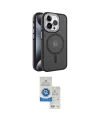 ieg™ iPhone 15 Pro Kılıf Yörünge Klasik - Şeffaf Royal Nano Ekran Koruyucu
