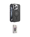 ieg™ iPhone 15 Pro Kılıf Yörünge Klasik - Siyah Bilvis 3D Cam Ekran Koruyucu