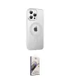 ieg™ iPhone 15 Pro Kılıf Yörünge Koleksiyonu - Siyah Bilvis 3D Mat Cam Ekran Koruyucu