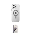 ieg™ iPhone 15 Pro Kılıf Yörünge Koleksiyonu - Siyah Bilvis 3D Mat Cam Ekran Koruyucu