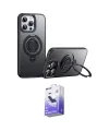 ieg™ iPhone 15 Pro Kılıf Zirve Çizgi Prime - Siyah Bilvis 5in1 5D Magic Hayalet Cam Ekran Koruyucu