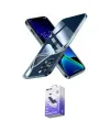 ieg™ iPhone 15 Pro Kılıf Zirve Doku - Siyah Bilvis 5in1 5D Magic Hayalet Cam Ekran Koruyucu