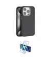 ieg™ iPhone 15 Pro Kılıf Zirve Modern Prime - Siyah 3D Antistatik Cam Ekran Koruyucu