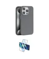 ieg™ iPhone 15 Pro Kılıf Zirve Modern Prime - Siyah 3D Antistatik Cam Ekran Koruyucu