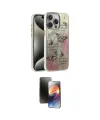 ieg™ iPhone 15 Pro Kılıf Zirve Modern Prime - Siyah 3D Antistatik Mat Seramik Nano Ekran Koruyucu