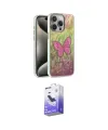 ieg™ iPhone 15 Pro Kılıf Zirve Modern Prime - Siyah Bilvis 5in1 5D Magic Hayalet Cam Ekran Koruyucu