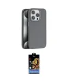 ieg™ iPhone 15 Pro Kılıf Zirve Modern Prime - Siyah Buffer Hayalet Cam Ekran Koruyucu