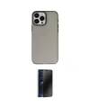 ieg™ iPhone 15 Pro Max Kılıf Ahenk Çizgi Prime - Siyah 3D Antistatik Hayalet Cam Ekran Koruyucu