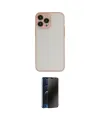 ieg™ iPhone 15 Pro Max Kılıf Ahenk Çizgi Serisi - Siyah 3D Antistatik Hayalet Cam Ekran Koruyucu