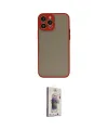 ieg™ iPhone 15 Pro Max Kılıf Ahenk Çizgi Serisi - Siyah Bilvis 3D Cam Ekran Koruyucu