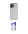 ieg™ iPhone 15 Pro Max Kılıf Ahenk Çizgi Serisi - Siyah Bilvis 5in1 3D Magic Cam Ekran Koruyucu