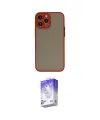 ieg™ iPhone 15 Pro Max Kılıf Ahenk Çizgi Serisi - Siyah Bilvis 5in1 3D Magic Cam Ekran Koruyucu