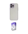 ieg™ iPhone 15 Pro Max Kılıf Ahenk Çizgi Serisi - Siyah Bilvis 5in1 3D Magic Cam Ekran Koruyucu