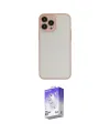 ieg™ iPhone 15 Pro Max Kılıf Ahenk Çizgi Serisi - Siyah Bilvis 5in1 3D Magic Cam Ekran Koruyucu