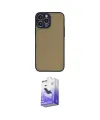 ieg™ iPhone 15 Pro Max Kılıf Ahenk Çizgi Serisi - Siyah Bilvis 5in1 5D Magic Hayalet Cam Ekran Koruyucu