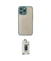 ieg™ iPhone 15 Pro Max Kılıf Ahenk Çizgi Serisi - Siyah Bilvis Hayalet Cam Ekran Koruyucu