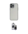 ieg™ iPhone 15 Pro Max Kılıf Ahenk Çizgi Serisi - Siyah Vanessa Magic Hayalet Cam