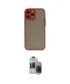 ieg™ iPhone 15 Pro Max Kılıf Ahenk Çizgi Serisi - Siyah Vanessa Magic Hayalet Cam