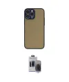 ieg™ iPhone 15 Pro Max Kılıf Ahenk Çizgi Serisi - Siyah Vanessa Magic Hayalet Cam