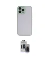 ieg™ iPhone 15 Pro Max Kılıf Ahenk Çizgi Serisi - Siyah Vanessa Magic Hayalet Cam