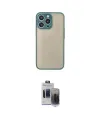 ieg™ iPhone 15 Pro Max Kılıf Ahenk Çizgi Serisi - Siyah Vanessa Magic Hayalet Cam