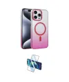 ieg™ iPhone 15 Pro Max Kılıf Ahenk Doku Özel Seri - Siyah 3D Antistatik Seramik Nano Ekran Koruyucu