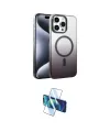 ieg™ iPhone 15 Pro Max Kılıf Ahenk Doku Özel Seri - Siyah 3D Antistatik Seramik Nano Ekran Koruyucu
