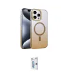 ieg™ iPhone 15 Pro Max Kılıf Ahenk Doku Özel Seri - Siyah Bilvis 0.18mm Plus Cam Ekran Koruyucu