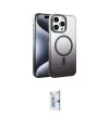 ieg™ iPhone 15 Pro Max Kılıf Ahenk Doku Özel Seri - Siyah Bilvis 0.18mm Plus Cam Ekran Koruyucu