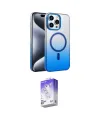 ieg™ iPhone 15 Pro Max Kılıf Ahenk Doku Özel Seri - Siyah Bilvis 5in1 3D Magic Cam Ekran Koruyucu