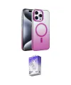 ieg™ iPhone 15 Pro Max Kılıf Ahenk Doku Özel Seri - Siyah Bilvis 5in1 3D Magic Cam Ekran Koruyucu