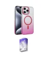 ieg™ iPhone 15 Pro Max Kılıf Ahenk Doku Özel Seri - Siyah Bilvis 5in1 3D Magic Cam Ekran Koruyucu