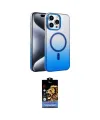 ieg™ iPhone 15 Pro Max Kılıf Ahenk Doku Özel Seri - Siyah Buffer Hayalet Cam Ekran Koruyucu