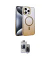 ieg™ iPhone 15 Pro Max Kılıf Ahenk Doku Özel Seri - Siyah Vanessa Magic Hayalet Cam