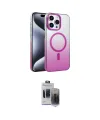 ieg™ iPhone 15 Pro Max Kılıf Ahenk Doku Özel Seri - Siyah Vanessa Magic Hayalet Cam