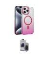 ieg™ iPhone 15 Pro Max Kılıf Ahenk Doku Özel Seri - Siyah Vanessa Magic Hayalet Cam