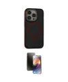 ieg™ iPhone 15 Pro Max Kılıf Ahenk Form Serisi - Siyah 3D Antistatik Mat Seramik Nano Ekran Koruyucu