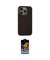 ieg™ iPhone 15 Pro Max Kılıf Ahenk Form Serisi - Siyah Buffer Hayalet Cam Ekran Koruyucu