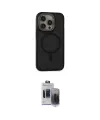 ieg™ iPhone 15 Pro Max Kılıf Ahenk Form Serisi - Siyah Vanessa Magic Hayalet Cam